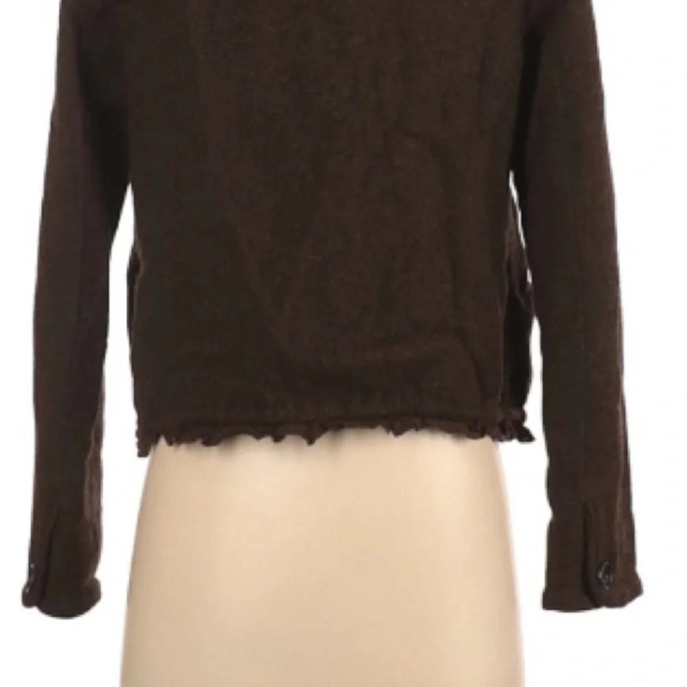 GAP | 100% Wool Brown Jacket Coat Frayed Warm Winter Coat - Picture 6 of 9